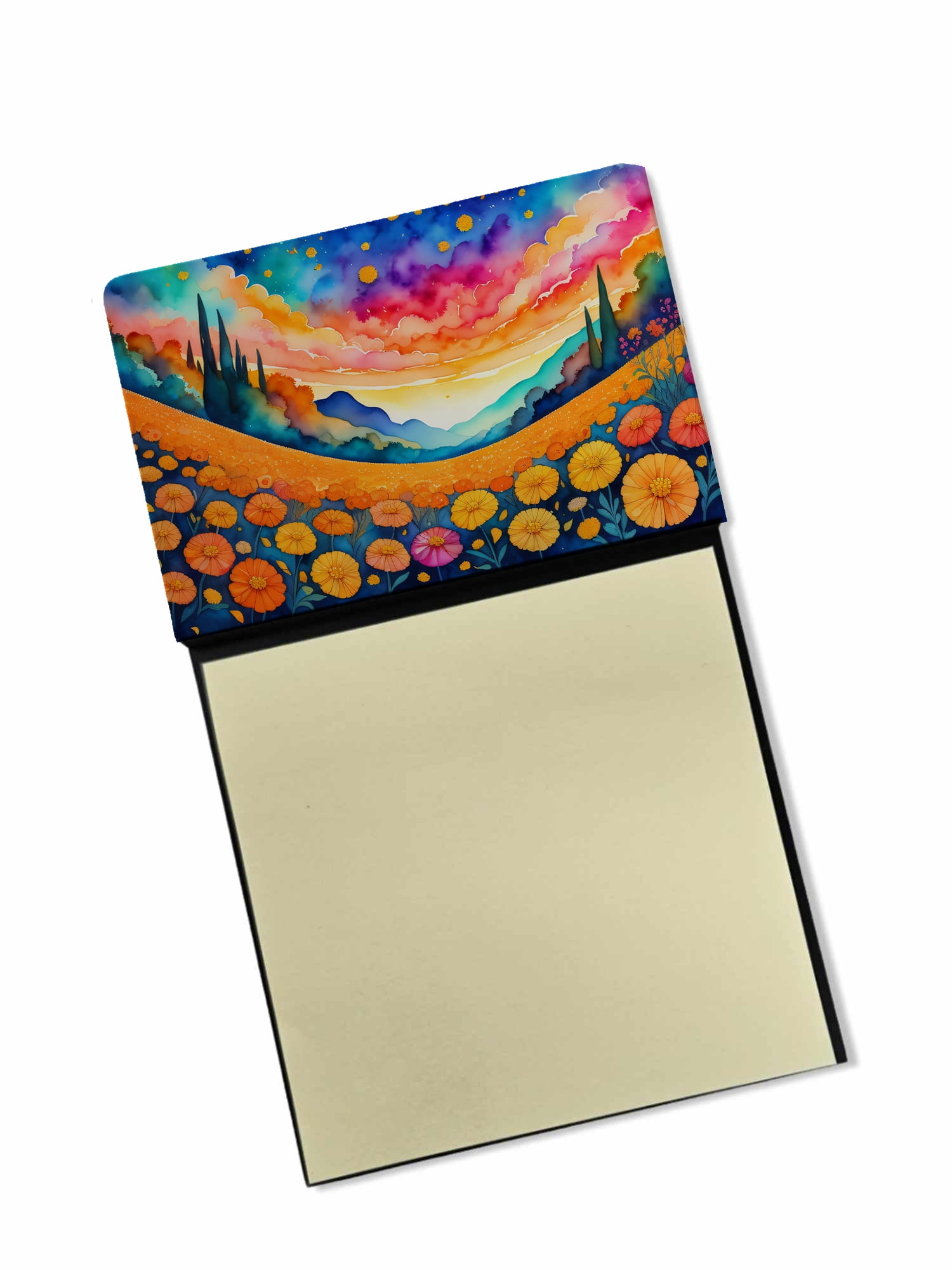 Marigolds in Color Sticky Note Holder 3.25 in x 5.25 in