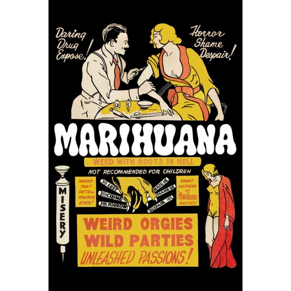 Marihuana Movie Poster 24in x 36in Art Poster 24x36 #132873 Multi-Color Square Adults Z Posters