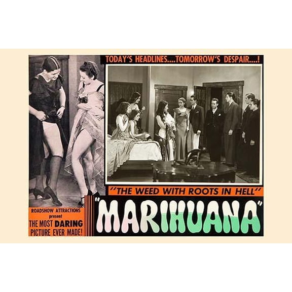 Marihuana: The Weed With Roots in Hell-Fine Art Canvas Print (20" x 30")