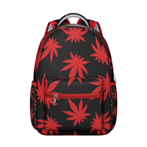 Marijuana Design School Backpack for Students - Durable Bookbag with Laptop Sleeve, Spacious Daypack for College and University, Excellent Gift for Enthusiasts