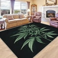 thumbnail image 1 of Marijuana Leaf Rug Washable Weed Cannabis Leaves Rugs For Living Room Bedroom, Green Plant Area Rug For Home Decor, Non Slip Backing Floor Carpet 4x5ft, 1 of 6