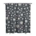 thumbnail image 1 of Marijuana Leaf Shower Curtain - Minimalist Weed Bathroom Decor - Waterproof Quick-Dry Fabric with Rust-Resistant Grommets - 72x84 Inches Includes 12 Hooks, 1 of 5