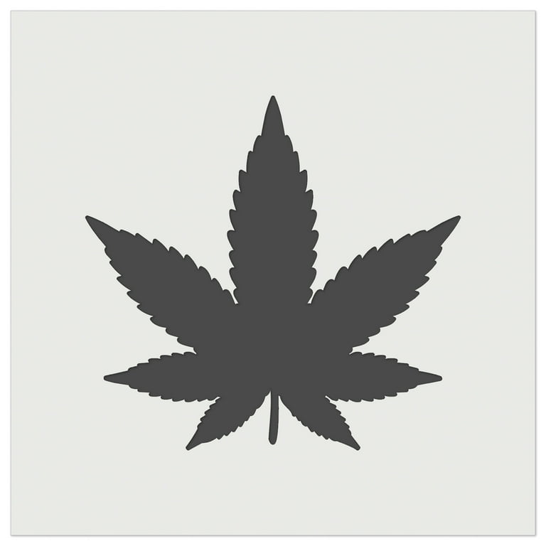 Marijuana Leaf Solid DIY Cookie Wall Craft Stencil - 9.0 Inch - Walmart.com for Free Printable Pot Leaf Stencil