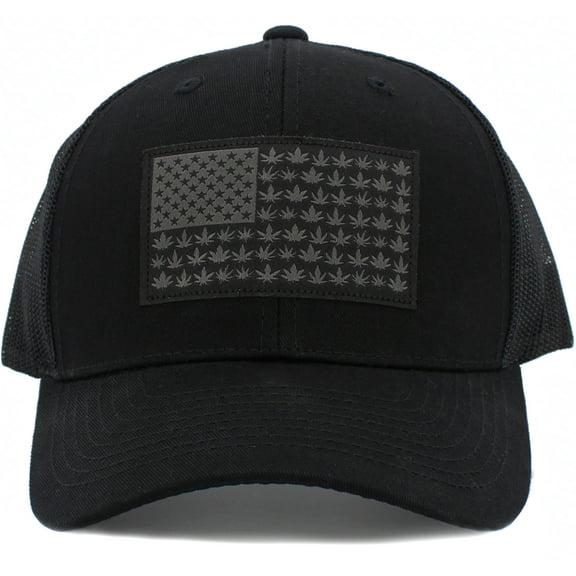 Marijuana MJ Flag Mesh Back Trucker Baseball Cap Hat Unisex