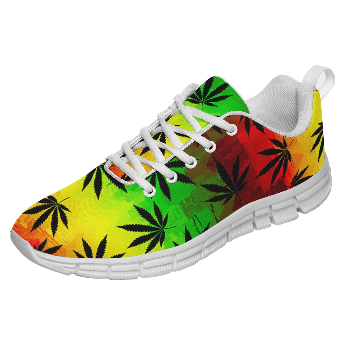 Women’s Cannabis Marijuana outlet Leaf Print slip-on canvas shoes