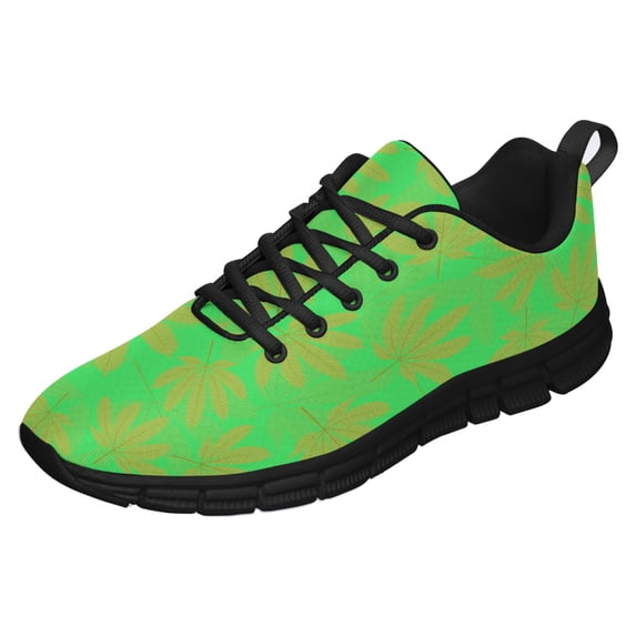 Marijuana Shoes Womens Mens Road Running Shoes Tennis Walking Sneakers Black Size 10.5