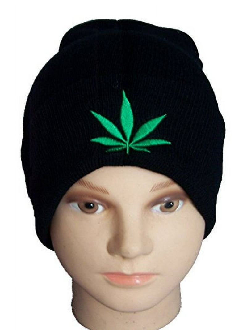 Hemp leaf beanie Green Cannabis Leaf Beanie - Shop 420 Merch — Mongolife main image 3