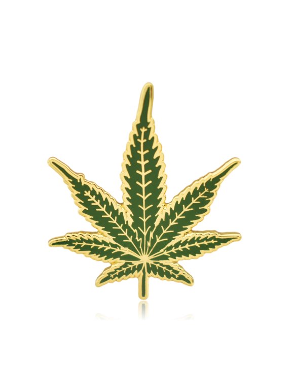 Marijuana Weed Leaf THC Enamel Lapel Pin