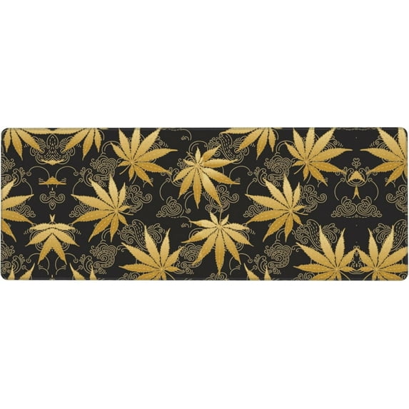 Marijuana Weed Mouse Pad Extended Large Desk Pad AntiFray Stitched Edges WaterResistant NonSlip Rubber Base Ideal for Office and Home Unique and Functional