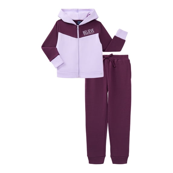 Marika Girls Athletic Full Zip Hoodie and Joggers Outfit Set, 2-Piece, Sizes 4-16