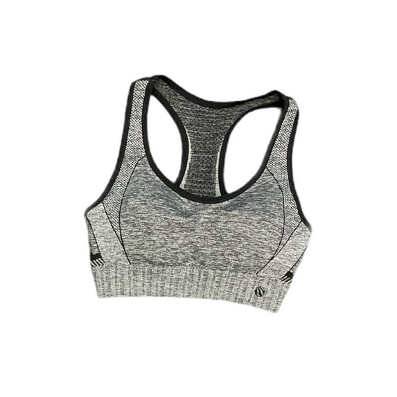 Marika Sport Women's Dry-Wik Knit Racerback Sports Bra W/ Removable Cups (Heather Grey, S)