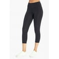 thumbnail image 1 of Marika Sport Women's Hi Rise Squat Proof Dry-Wik Capri Leggings (Black/Light Blue, M), 1 of 4
