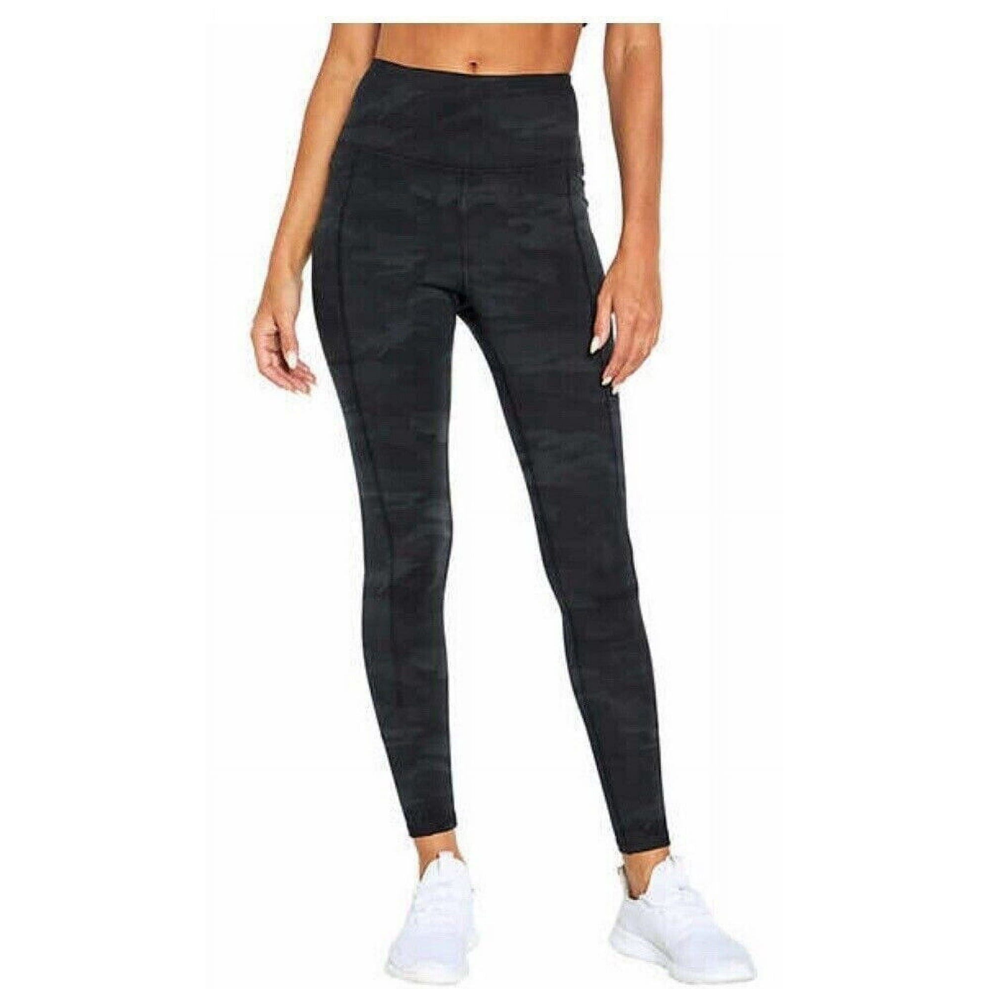Marika Sport Women s High Waisted Leggings Black Embossed Camo Large
