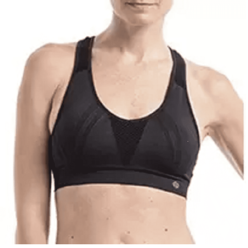 Marika Sport Women's Seamless Dry-Wik Racerback Removeable Cup Sports Bra  (Black, S (32C/34B))