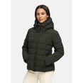 thumbnail image 1 of Marikoo Women’s Quilted Hip-Length Winter Jacket with Hood Tayenaa 16, Size S-3XL, 1 of 9