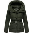 thumbnail image 1 of Marikoo Women’s Belted Puffer Jacket with Hood - Water-Repellent - Adjustable Waist - Himee 16, 1 of 10
