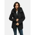 thumbnail image 1 of Marikoo Women's Hip-Covering Quilted Winter Jacket with Hood - Tailored Fit - Tivaa XVI, 1 of 10