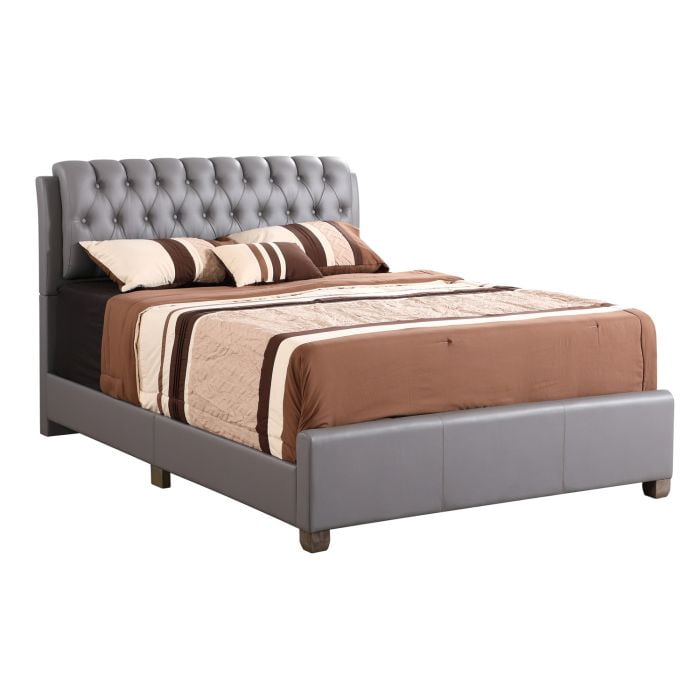 Marilla Beds Collection Light Grey Upholstered Beds