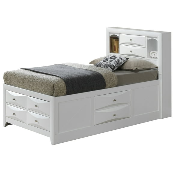 Marilla White Twin Panel Beds