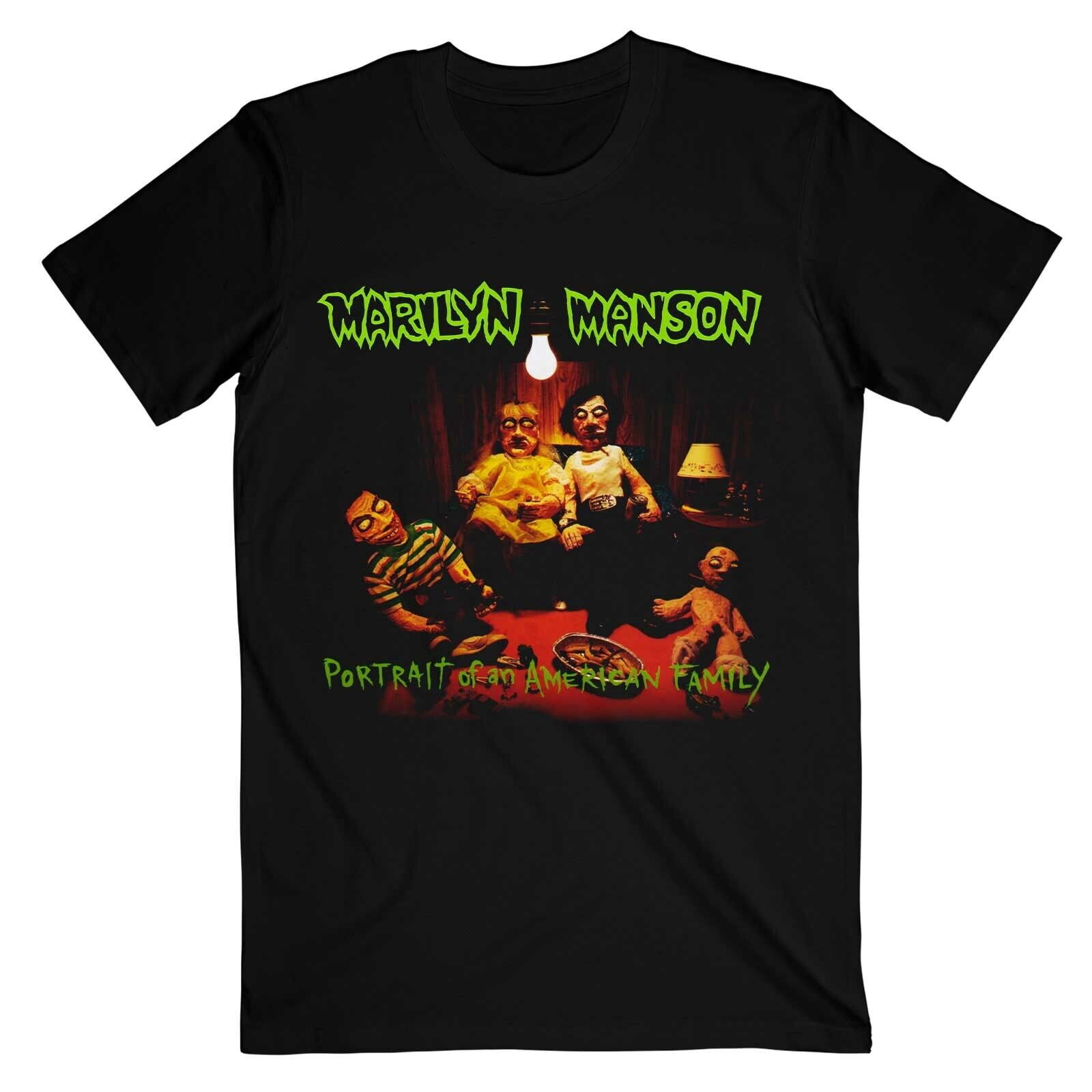 Marilyn Manson American Family T-Shirt - Black Official Logo Tee For Men & Women | Alternative Rock Band Shirt - View #11