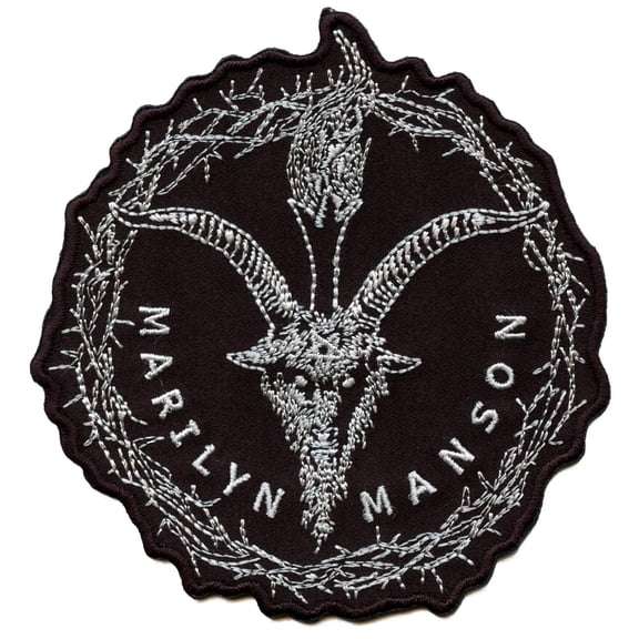 Marilyn Manson Bapho Head Patch Heavy Metal Rock Embroidered Iron On