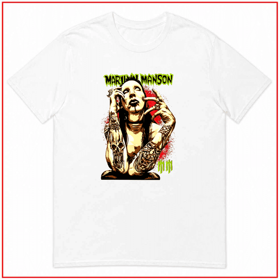 Marilyn Manson Classic Rock Punk Rock Shirts Gift Men Women Unisex T Shirt V16049 Size S-5XL