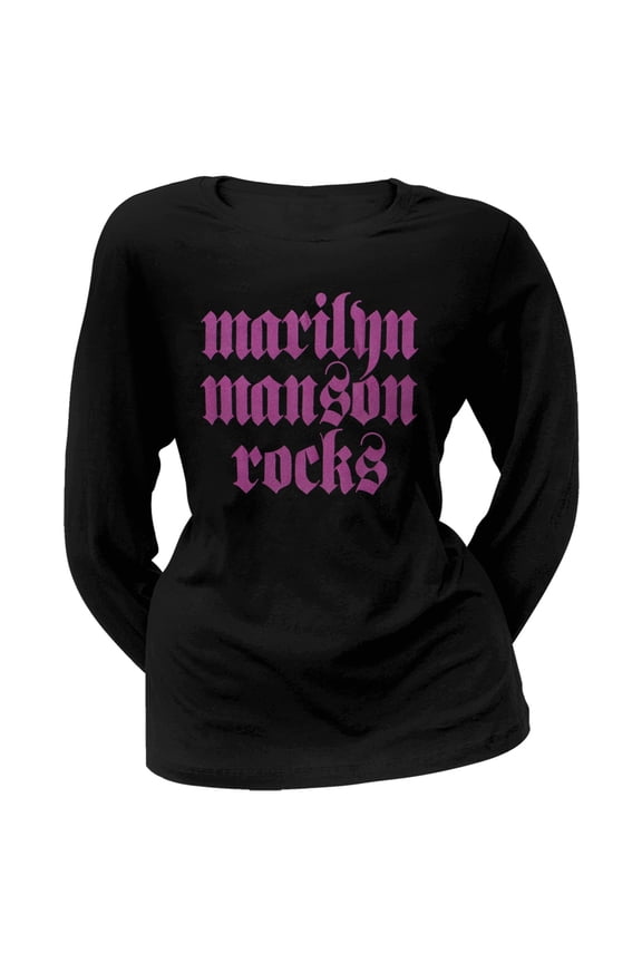 - Manson Rocks Juniors Long Sleeve T-Shirt