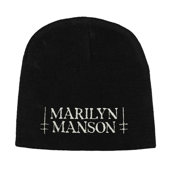 Marilyn Manson Men's Logo Beanie Black