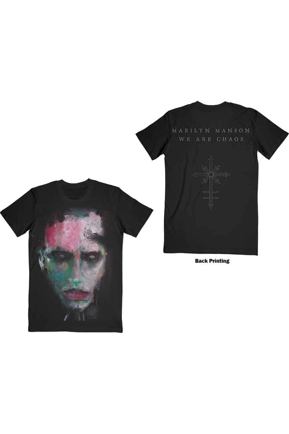 Marilyn Manson Unisex T-Shirt We Are Chaos (Back Print) (Large)