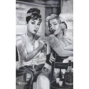 Marilyn Monroe & Audrey Hepburn Tattoo Scene by James Danger Harvey Mini Poster - Laminated 11.5" x 17.5"
