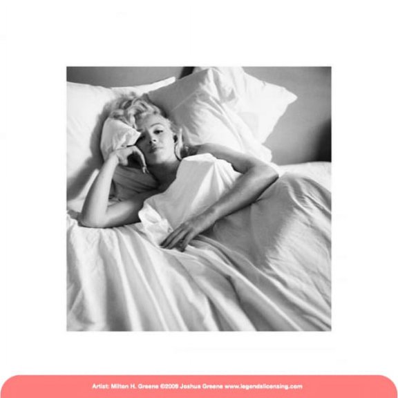 Marilyn Monroe - Bed Laminated Poster (16 x 16)