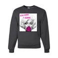 thumbnail image 1 of Marilyn Monroe Being Normal is Boring | Mens Famous People Crewneck Graphic Sweatshirt, Heather Black, Medium, 1 of 1