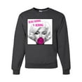 thumbnail image 1 of Marilyn Monroe Being Normal is Boring | Mens Famous People Crewneck Graphic Sweatshirt, Heather Black, Small, 1 of 1