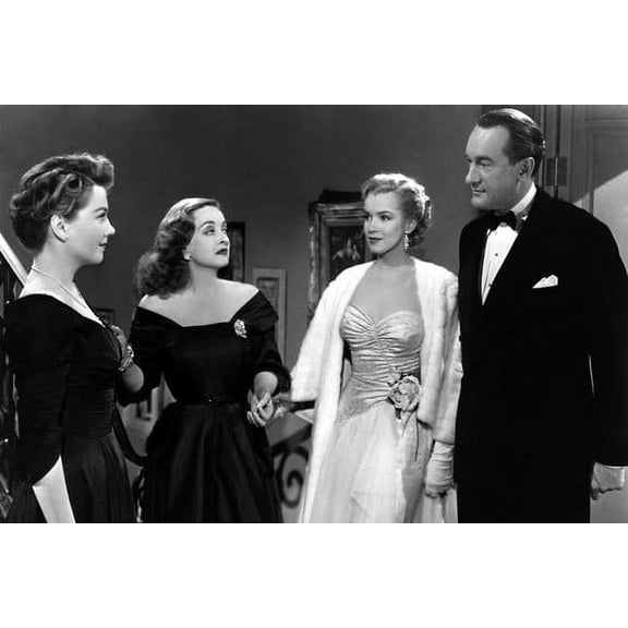 Marilyn Monroe, Bette Davis, Anne Baxter and George Sanders in All About Eve 24x36 Poster