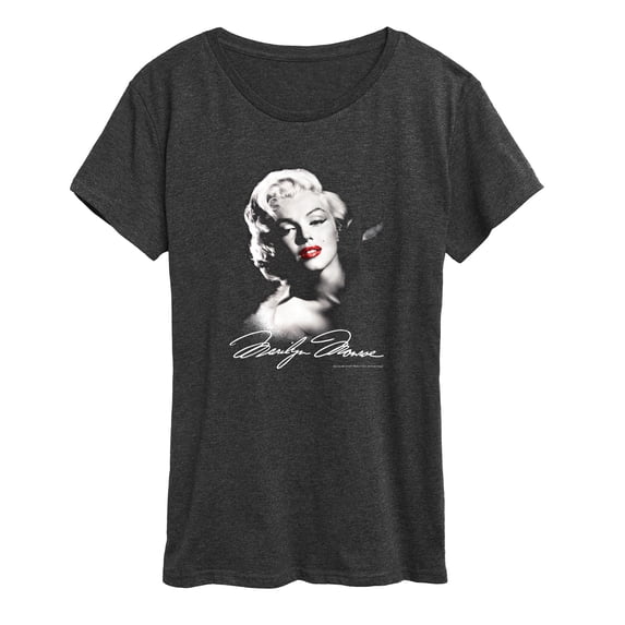 Marilyn Monroe - Black and White Portrait Short Sleeve Graphic T-Shirt
