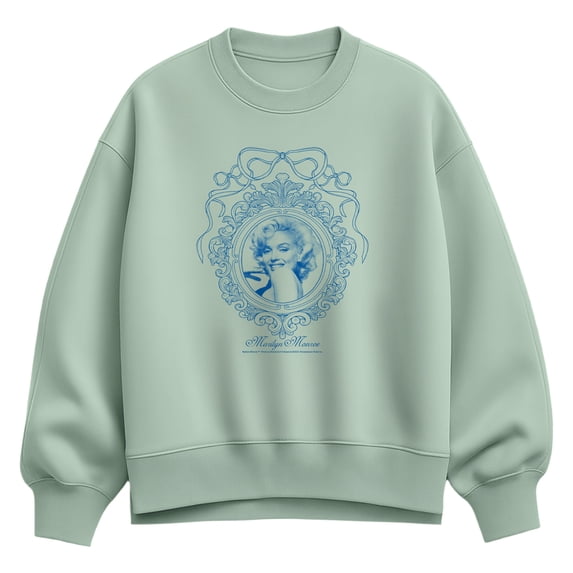 Marilyn Monroe - Blue Frame - Women's Oversized Fleece Crew Sweatshirt