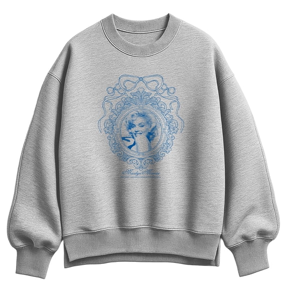 Marilyn Monroe - Blue Frame - Women's Oversized Fleece Crew Sweatshirt