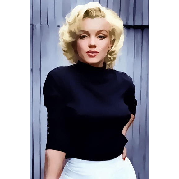 Marilyn Monroe Blue Sweater- CANVAS OR FINE PRINT WALL ART