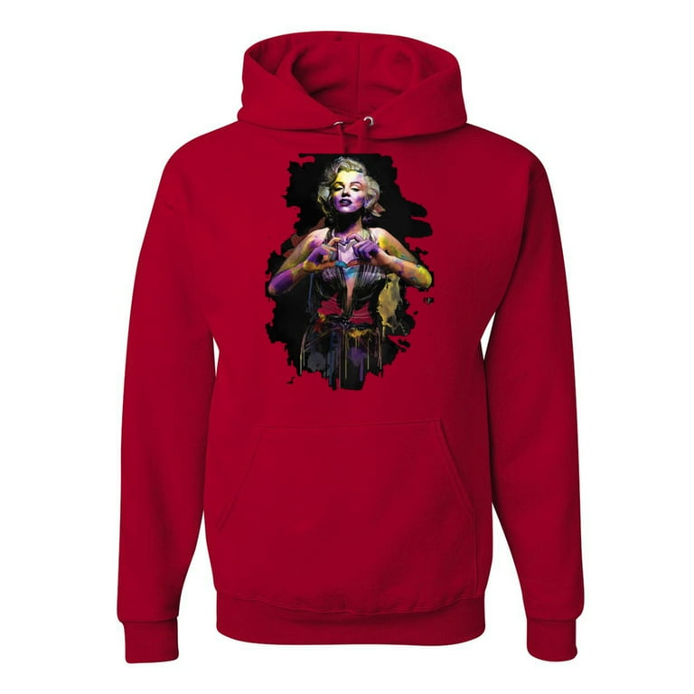 Red marilyn monroe hoodie new arrivals