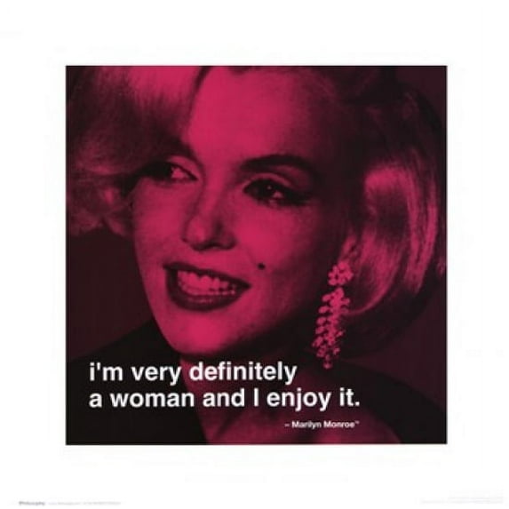 Marilyn Monroe - Definitely a Woman Quote Poster (16 x 16)
