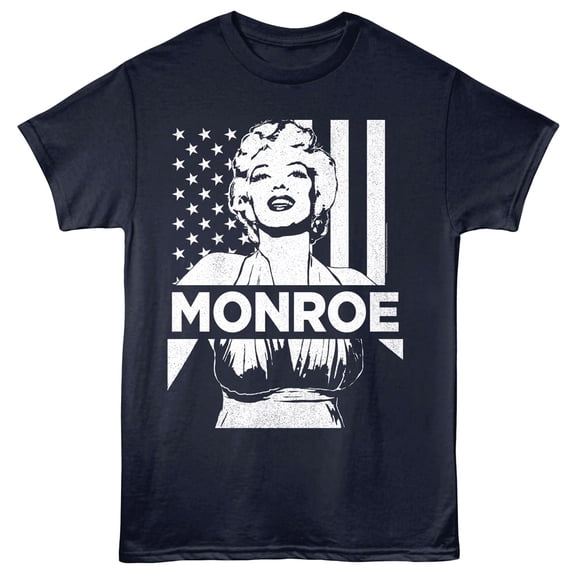 Marilyn Monroe Miss America Men's T Shirt (Navy, Adult4XL)