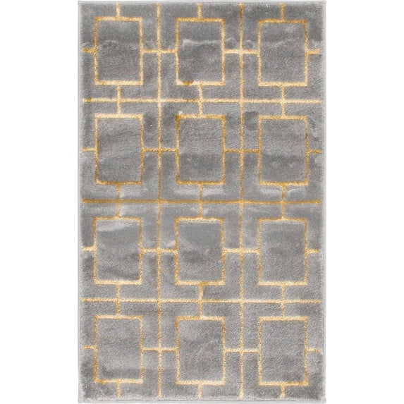 Marilyn Monroe Geometric Modern Area Rug, Gray, 36" x 24"