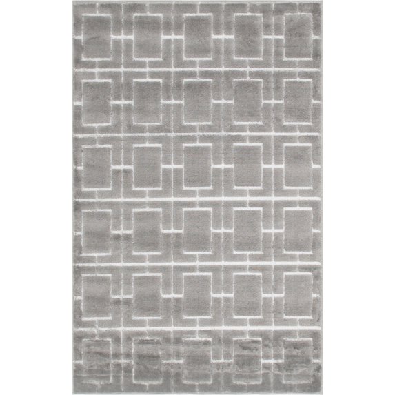 Marilyn Monroe Geometric Modern Area Rug, Gray, 4" x 6"