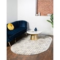 thumbnail image 1 of Marilyn Monroe Glam Collection Area Rug - Deco (5' 3" x 8' Oval Gray Gold/Gold), 1 of 5
