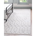 thumbnail image 1 of Marilyn Monroe Glam Collection Area Rug - Trellis (10' x 13' 1" Rectangle White Silver/Silver), 1 of 9