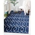thumbnail image 1 of Marilyn Monroe Glam Collection Area Rug - Trellis (10' x 14' 1" Rectangle Navy Blue Silver/Silver), 1 of 9