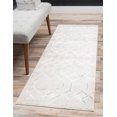 thumbnail image 1 of Marilyn Monroe Glam Collection Area Rug - Trellis (2' 7" x 12' Runner White Silver/Silver), 1 of 8