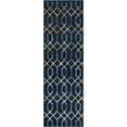 thumbnail image 1 of Marilyn Monroe Glam Collection Area Rug - Trellis (2' x 6' 1" Runner Navy Blue Gold/Gold), 1 of 9