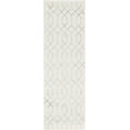 thumbnail image 1 of Marilyn Monroe Glam Collection Area Rug - Trellis (2' x 6' 1" Runner White Silver/Silver), 1 of 8