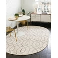 thumbnail image 1 of Marilyn Monroe Glam Collection Area Rug - Trellis (4' 1" x 6' 1" Oval White Silver/Silver), 1 of 11